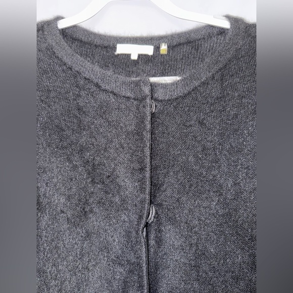 Minnie Rose Black Raccoon Rabbit Hair Wool Sweater Cardigan Size XS - Picture 2 of 8